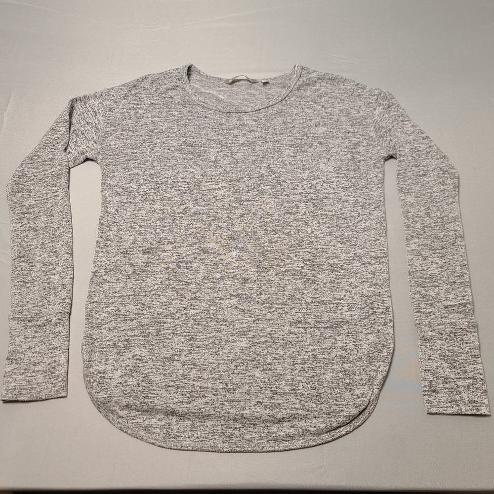 Athleta Womens Long Sleeve Shirt XS Grey Top Soft Cozy Athletic Thumb Holes